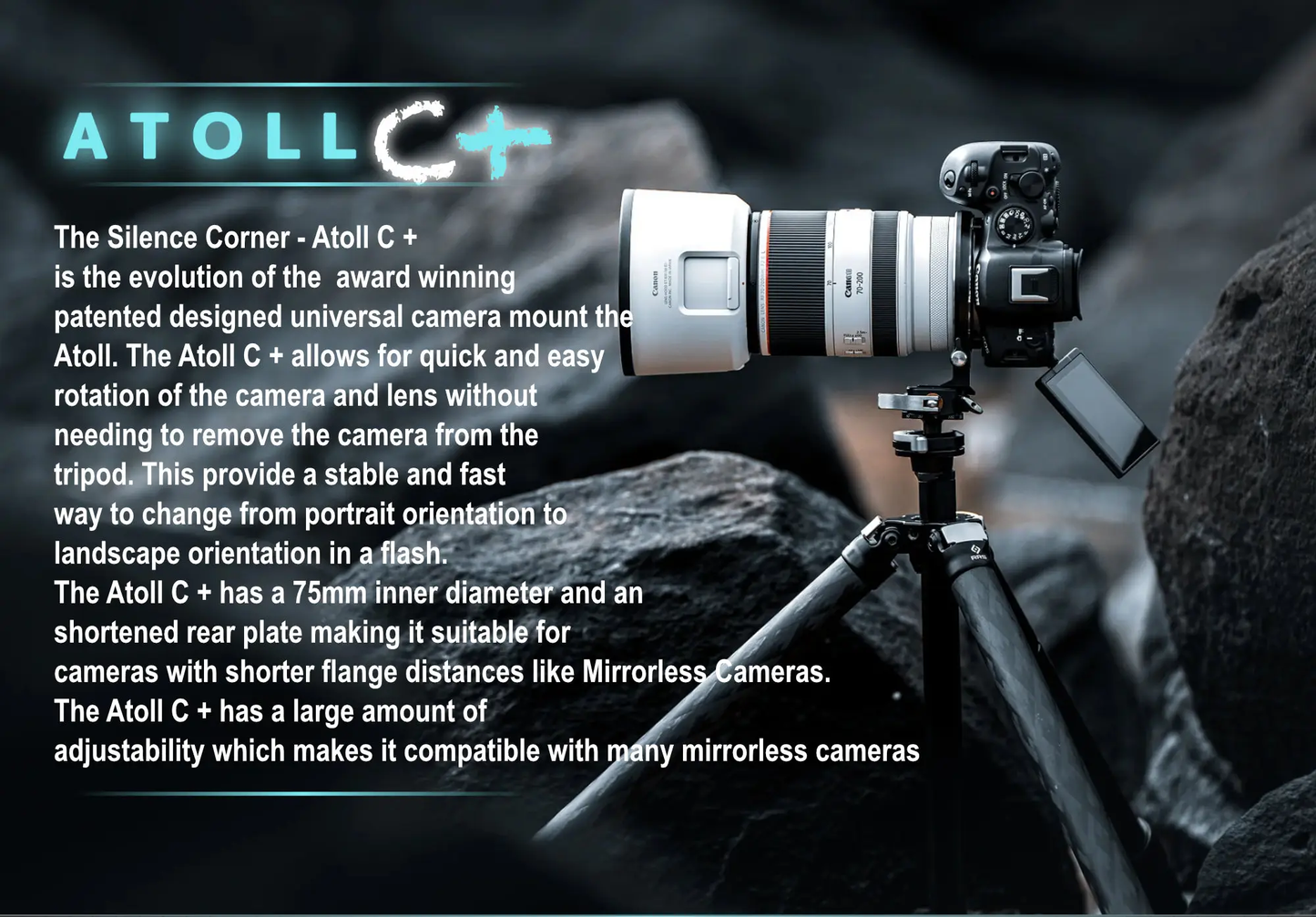 Silence Corner Atoll Camera Rotation Collar for easy lens adjustment and camera stability