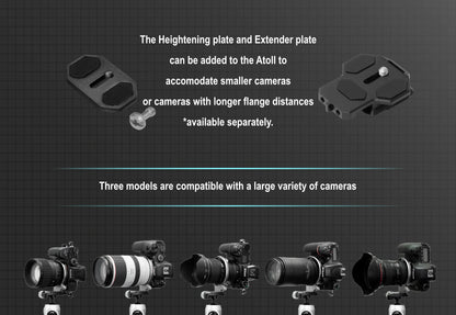 Camera Rotation Collar by Silence Corner Atoll for stable mounting of various camera models