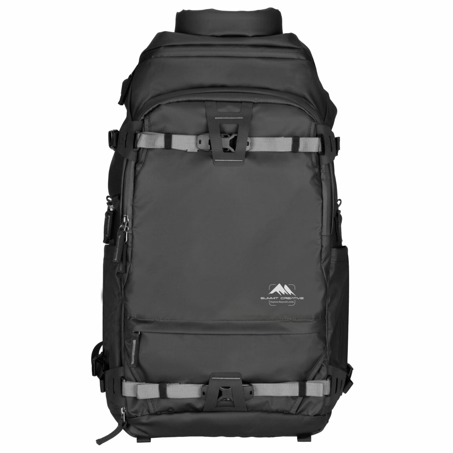 Summit Creative camera backpack in black with adjustable straps for photographers on the go