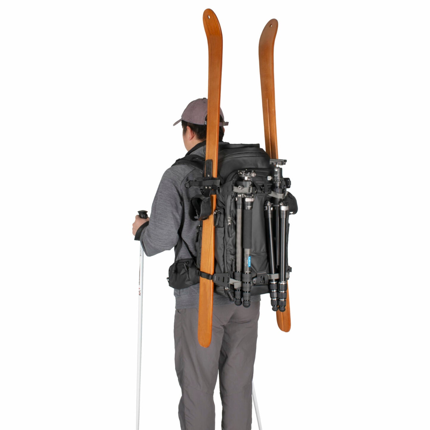 Summit Creative camera backpack designed for outdoor photographers with ski and tripod attachments
