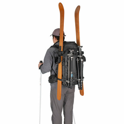 Summit Creative camera backpack designed for outdoor photographers with ski and tripod attachments